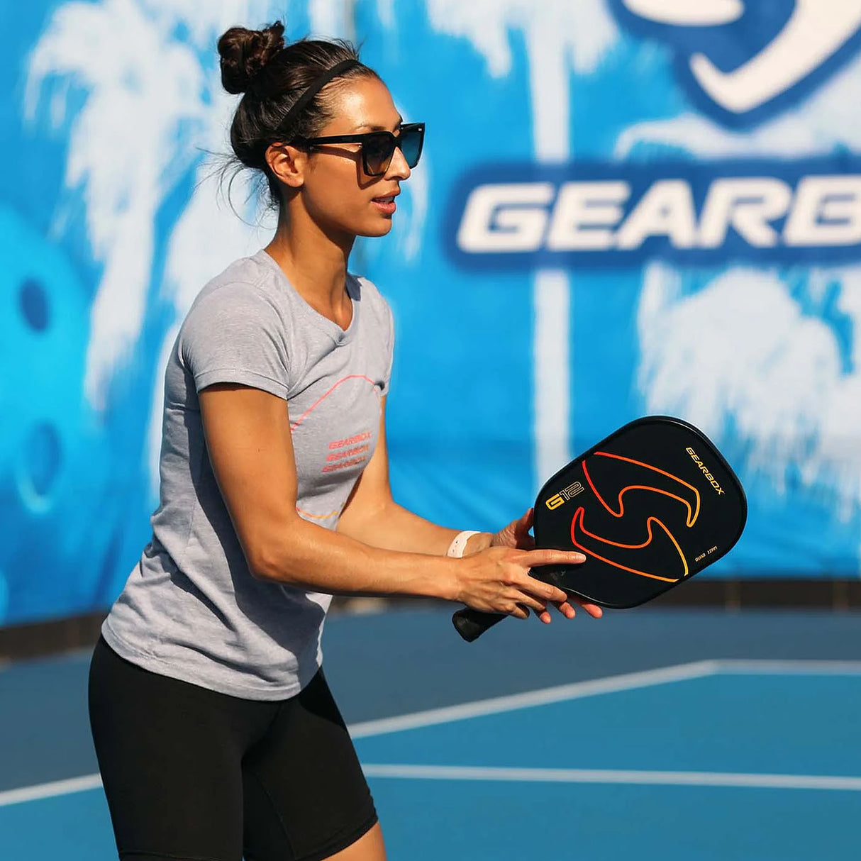 Gearbox G12 Quad Composite Pickleball Paddle Action Shot