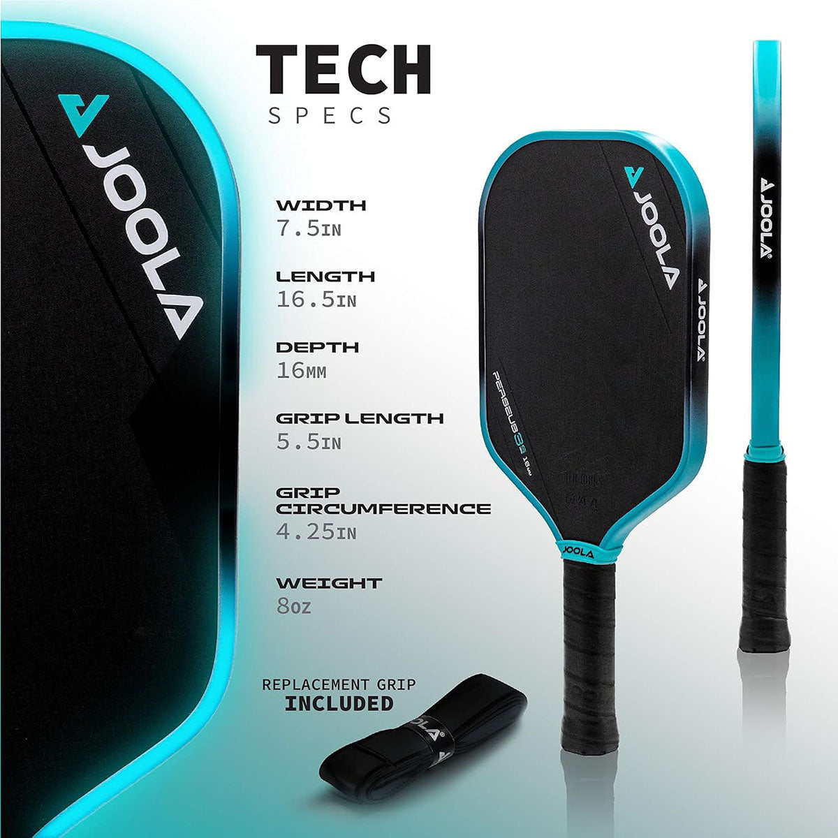 JOOLA Ben Johns Perseus 3S 16mm Pickleball Paddle Specs
